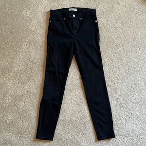 Madewell black 9” high rise skinny Jean size 26. GUC